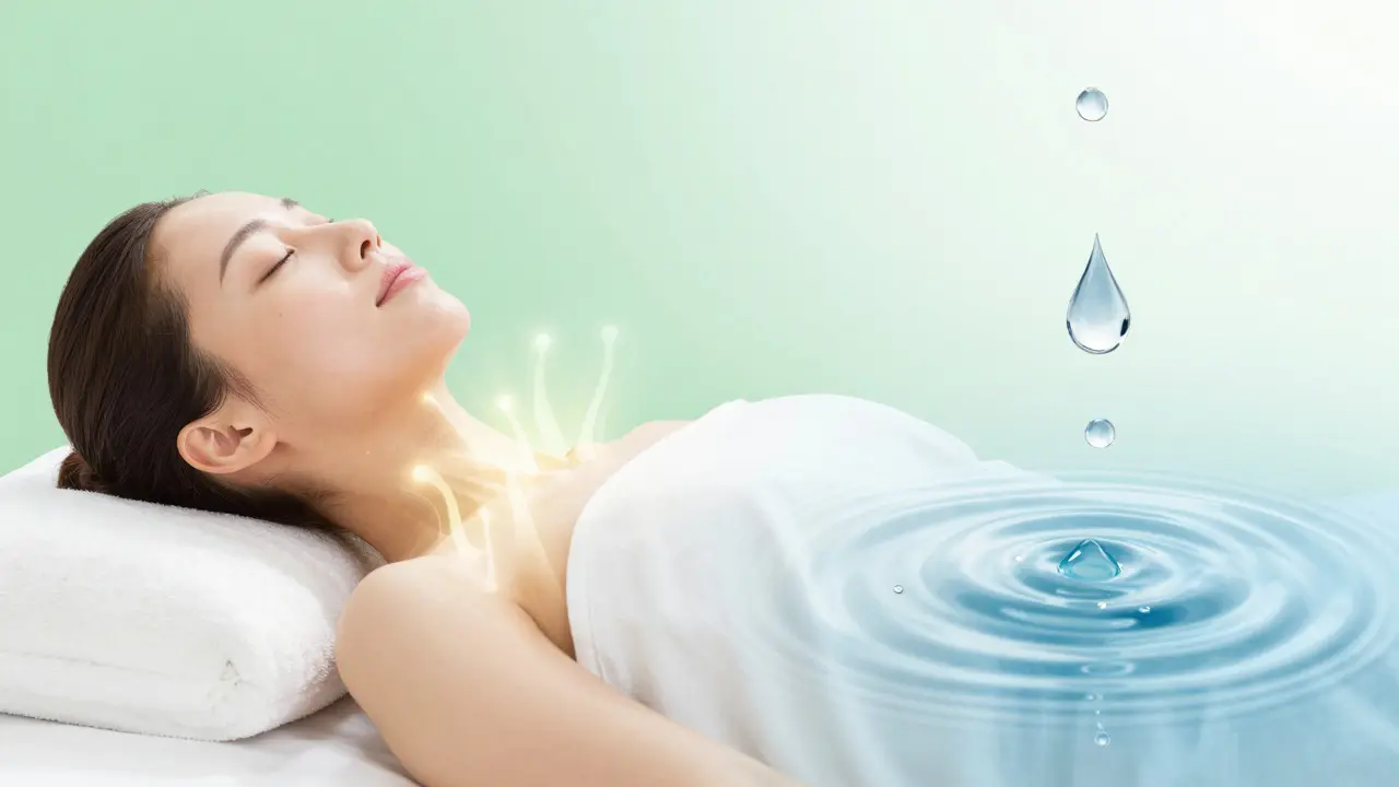 Artistic representation of deep breathing and body detoxification